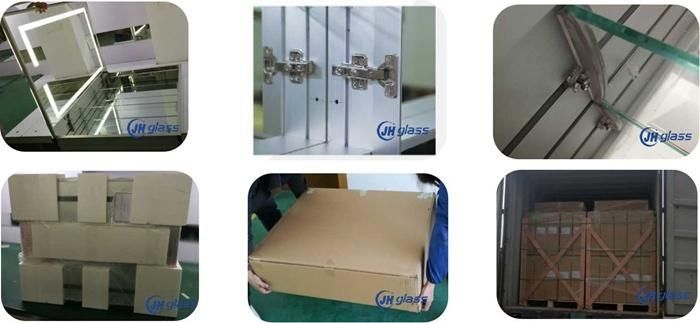 Single Double Door Bathroom LED Lighted Demister Pad Mirror Medicine Cabinet