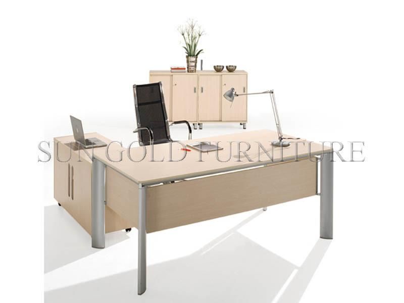 Tradition Design Melamine CEO Executive Desk with Cabinet (SZ-OD008)