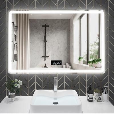 Jinghu China Factory 2022 LED Bathroom Lighted Mirror Bathroom LED Mirror Illuminated LED Wall Mirror for Bathroom Furniture