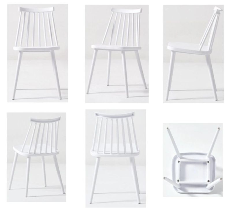 Dreamhause Plastic Windsor Chair Nordic Style Restaurant Plastic Dining Chair Designer Casual Cafe Plastic Chair