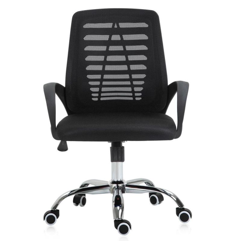 Cost-Effective Black and blue Mesh Office Chair with Folded Armchair for Home Meeting