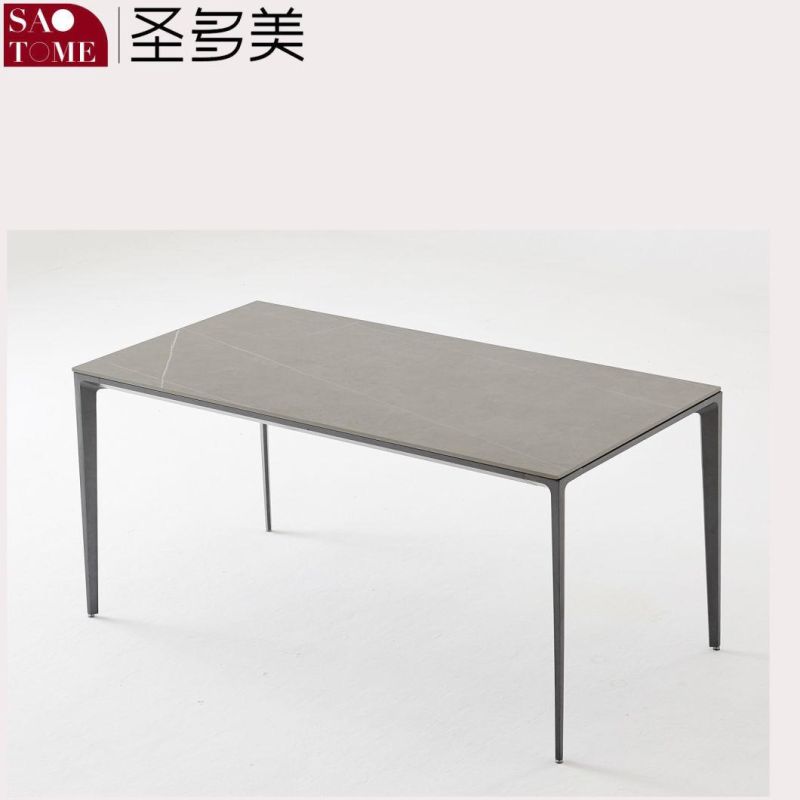 Modern Living Room Dining Room Furniture Aluminum Alloy Dining Table