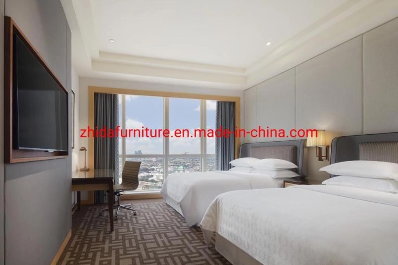 Foshan Factory 4 Star Customized Wooden Economic Hotel Apartment Villa Living Room Bedroom Furniture Double Single King Queen Size Bed
