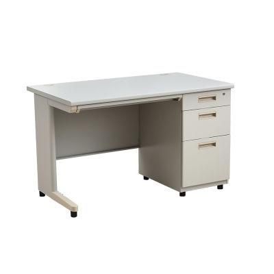 High Quality Metal Desk Officer Table 3 Drawers with Decorative High-Pressure Laminate Top