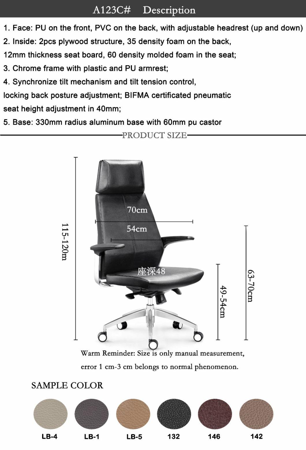 Luxury Leather Ergonomic Boss CEO Computer Chair Office Furniture