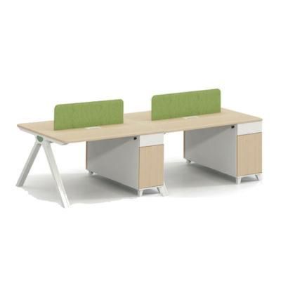 Modern Green 4 Person Computer Desk 4 Person Table Office Workstation Desk