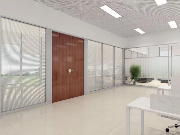 Classical Venetian Style Sound Proof Double Tempered Glass Office Partition