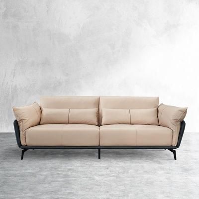 Real Genuine Leather Sofa Contemporary Lounge Seating Modern Upholstered Home Furniture Fabric Couch for Living Room 9024