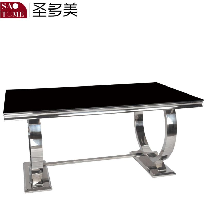 Living Room Furniture Rectangular Glass Top Coffee Table