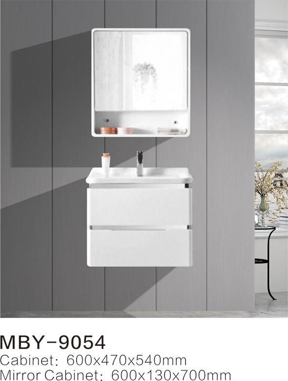 Hotel European Modern PVC Wall-Hung White Bathroom Vanity