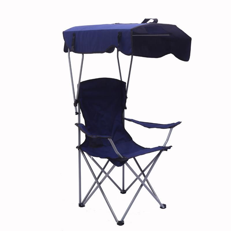 Portable Camping Beach Chair Folding Lawn Chair with Canopy Sunshade
