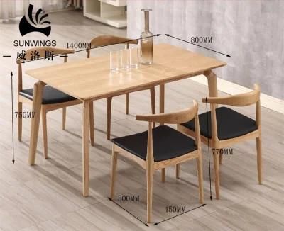 Nordic Wooden Restaurant Furniture Dining Table Made in China by Guangdong Factory