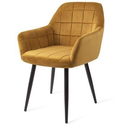 Nordic Simple Style Armchair Comfortable Restaurant Velvet Dining Chair