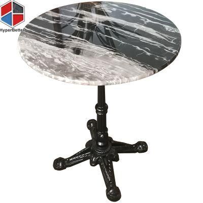 Wholesale 4 Person Black and White Round Marble Coffee Table Modern