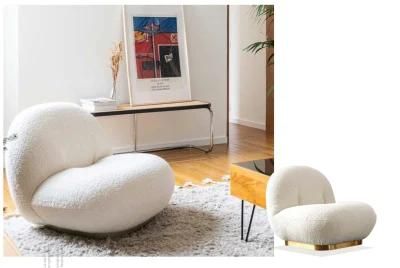 Fabric Single Sofa Balcony Lounge Chair Bedroom Living Room Sofa with Modern Nordic Simple Fashion Solid Wood