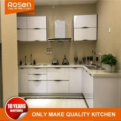 Compact High Quality Practical Creamy White Lacquer Kitchen Cabinet