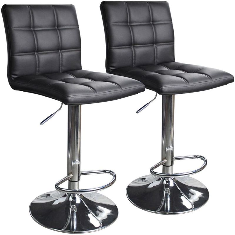 Hot Sale Metal Frame Bar Stools High Quality Steel Bar Chairs with Leather Seat