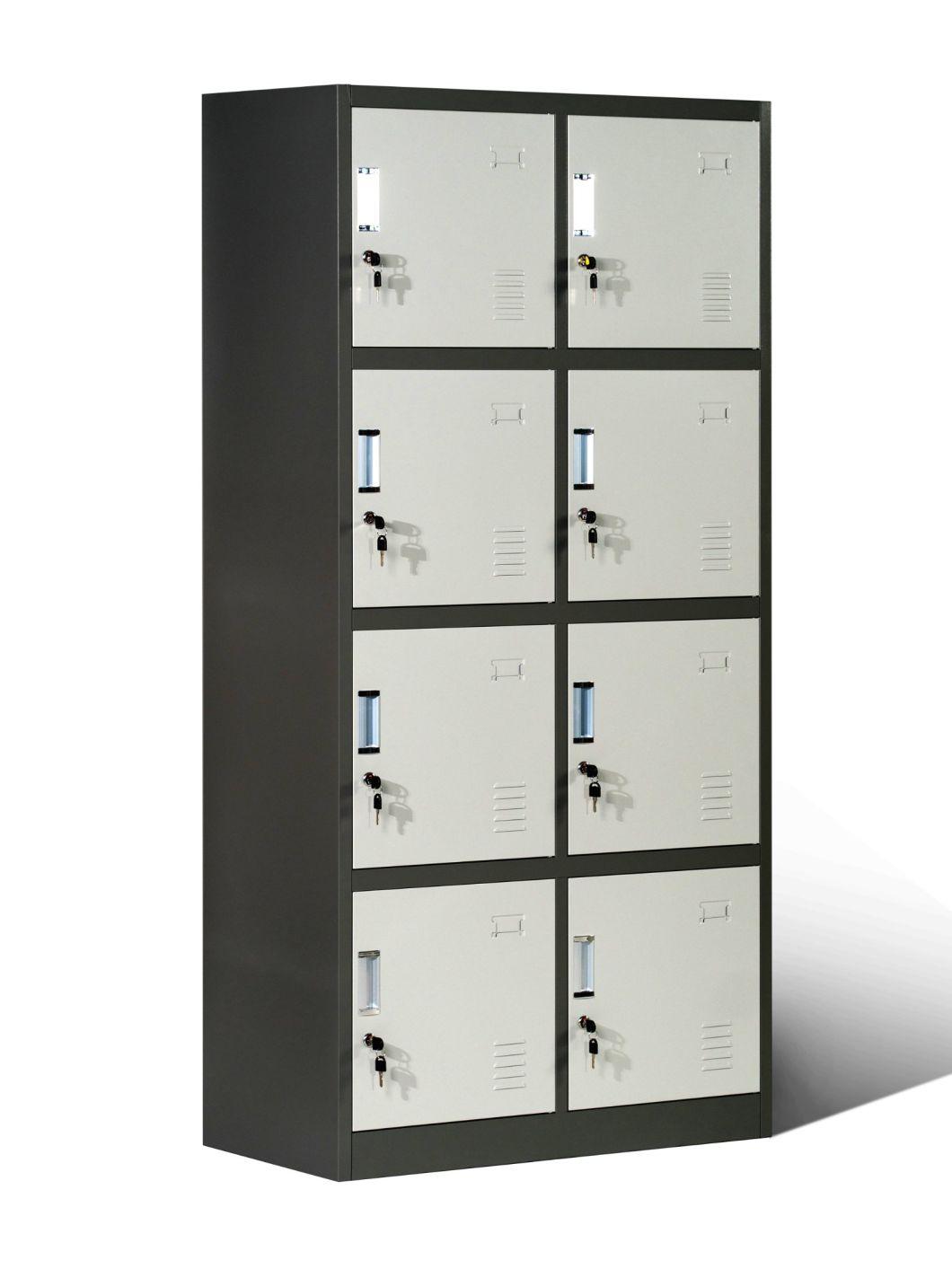 8 Door Metal Storage Locker for Office Staff in Rest Room