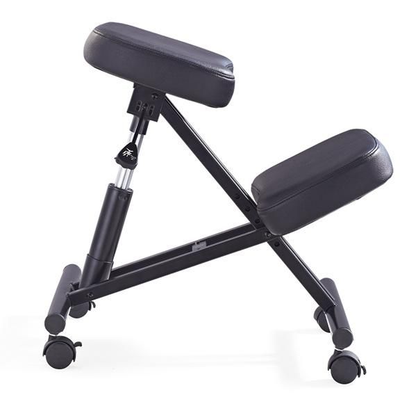 Hy5001 Black PU Leather Height Adjustable Kneeling Chair for Office