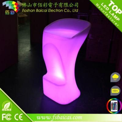 Plastic Outdoor Bar Furniture LED Bar Chair Stool