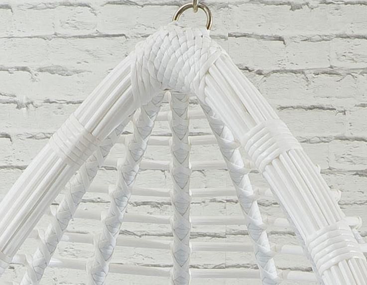 Hot Sell Modern Green Outdoor Hanging Rattan Chair Leisure Wicker Patio Swing Double Chair