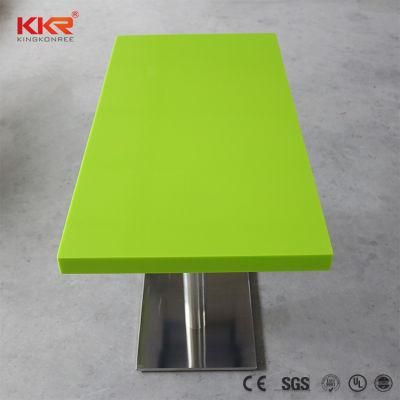 Kkr Colorful Modern Furniture Artificial Stone Stylish Dining Table