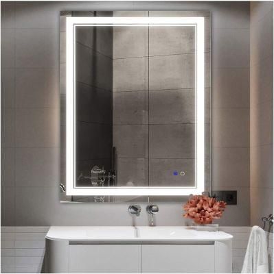 22&prime;&prime;x36&prime;&prime; Wall Mounted Aluminum Framed Bath Bathroom Decoraitive Lighted LED Mirror with Sensor Switch