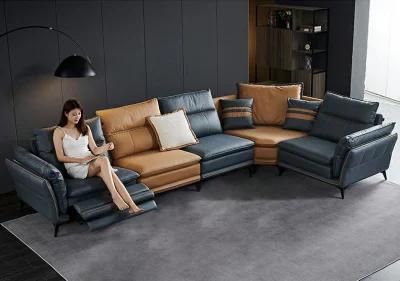 Italian Minimalist Light Luxury Simple Modern Nordic Large-Scale Technology Cloth Fabric Three-Person Living Room Corner Function Sofa