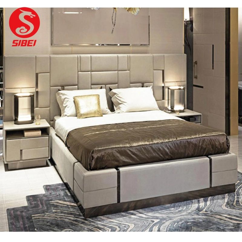 China Wholesale Modern Double Bed Living Room Wooden Home Bedroom Furniture Wall Bed