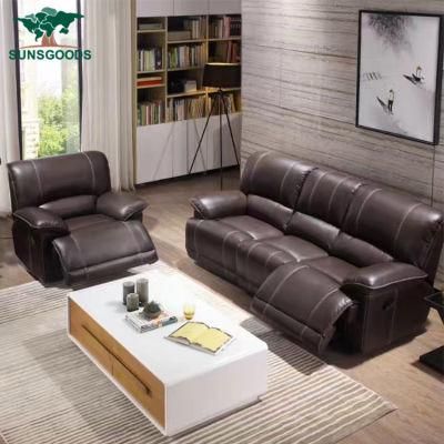 Factory Price 4 Seater Leather Sofa Home Theater Seating Recliner Furniture