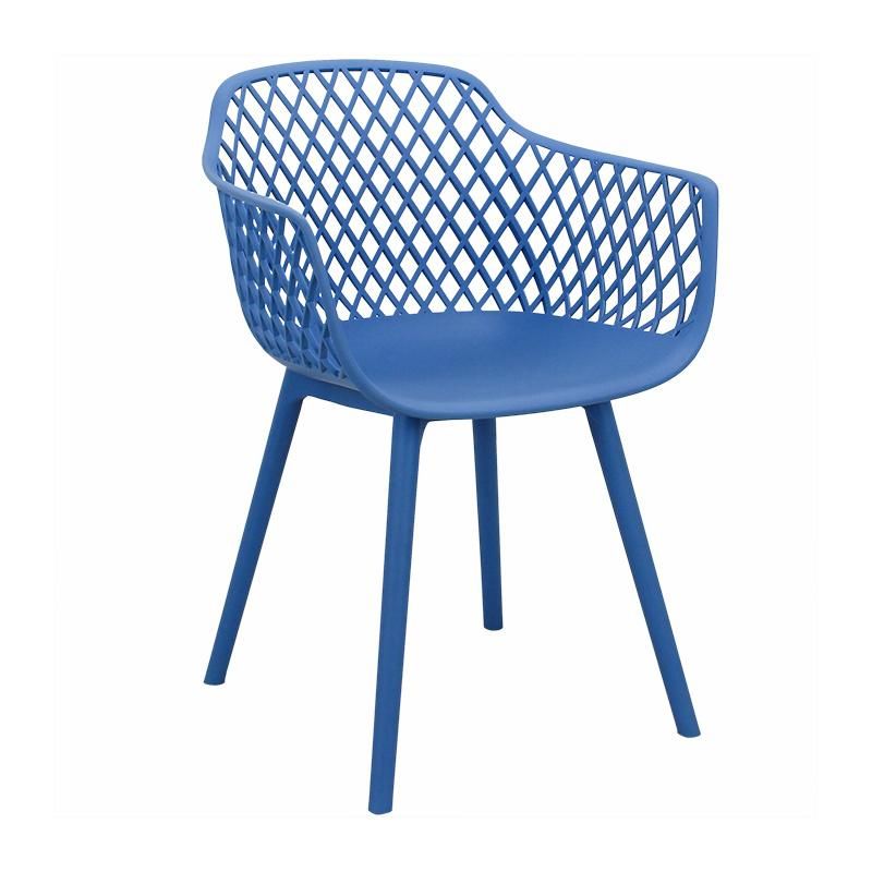 Wholesale Outdoor Furniture Modern Style Garden Furniture Austin Plastic Chair Eco-Friendly PP Armrest Dining Chair