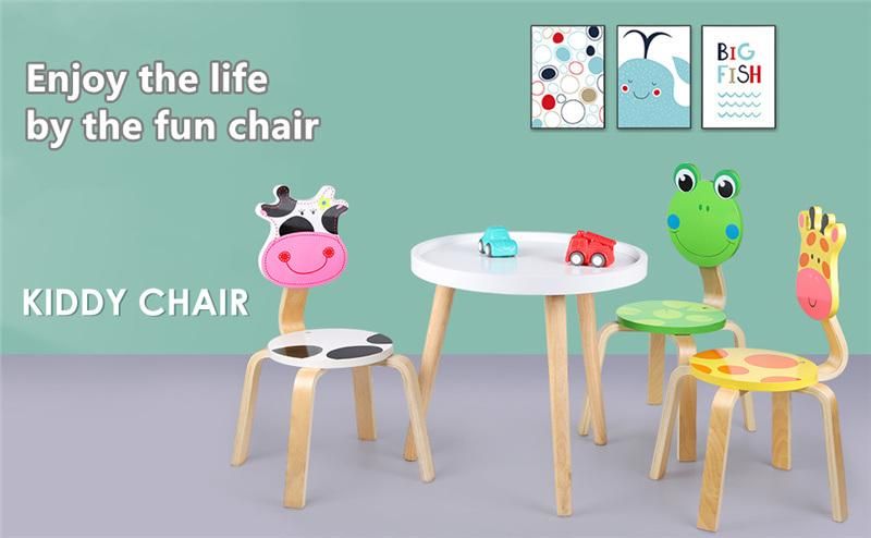 Hot Sale Children Cute Giraffe Shape Furniture Kids Chair Set