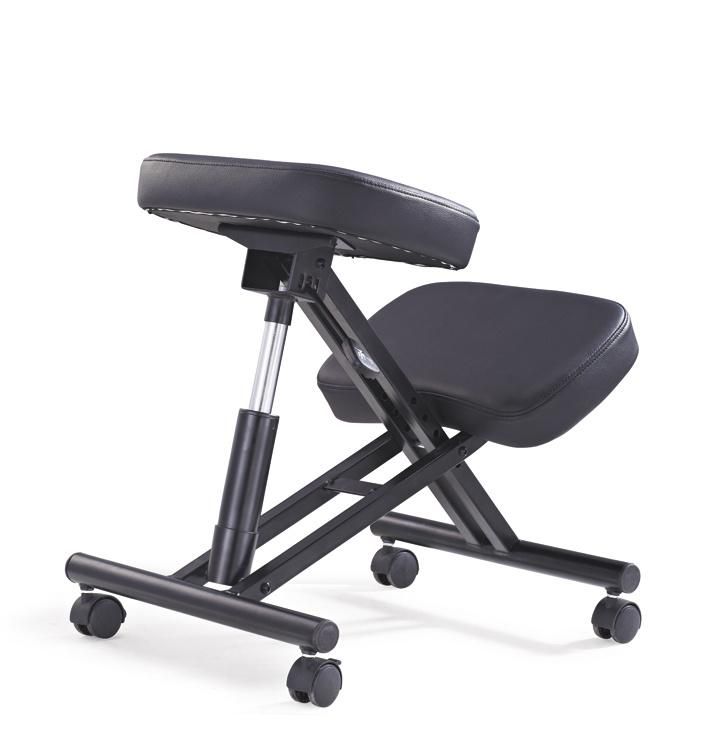 Adjustable New White PU Leather Saddle Seat Kneeling Chair