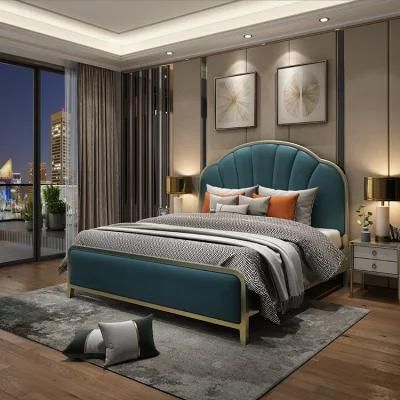 New Home Luxury Wooden Modern Bedroom Furniture Leather King Size Beds
