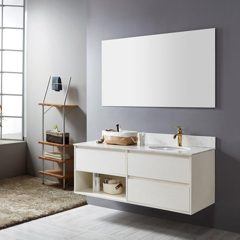 Solid Wood Wall Mounted Bathroom Vanity Cabinet