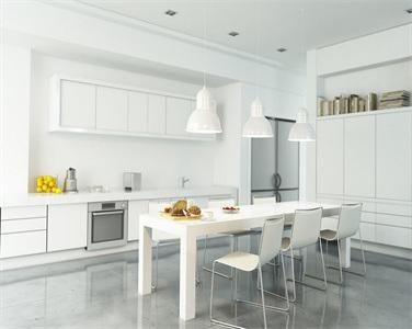 Contemporary Minimalist Style Linear Shaped Freestanding MDF Lacquer Kitchen Cabinet