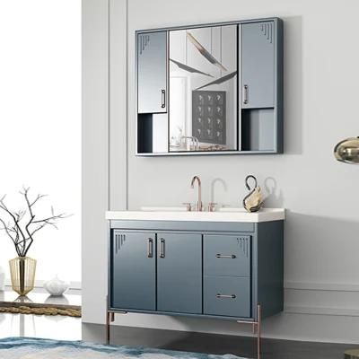 New Wall-Mounted Vanity Bathroom Cabinet Combination with LED Smart Sensor Lighting Mirror Cabinet Vanity Sink