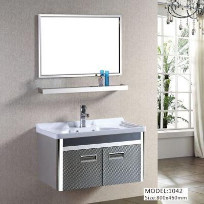 Bathroom Vanity Furniture Stainless Steel with Wash Basin Cabinet