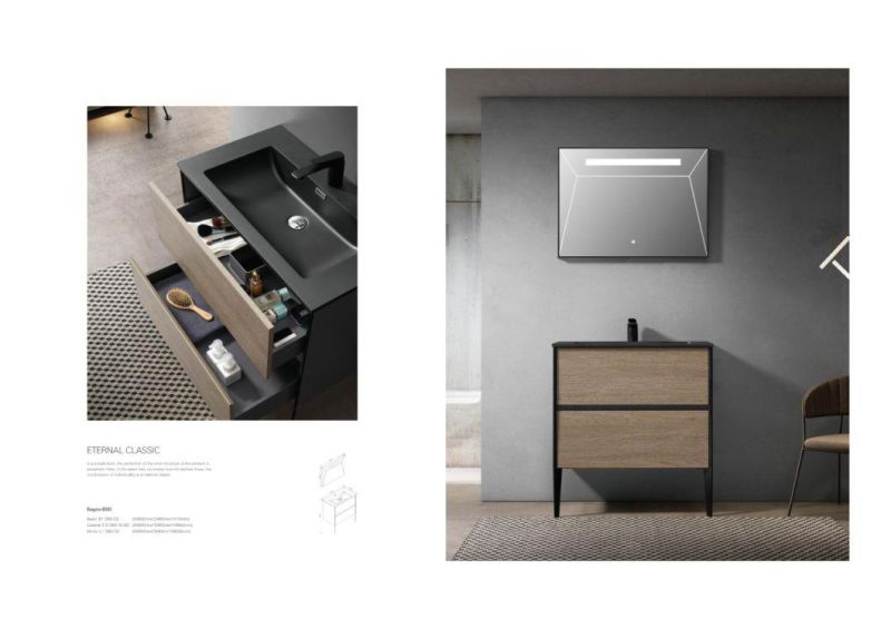 Customized MDF Wood Home Modern Bathroom Cabinet Bagno-800