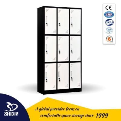 Modern Metal Furniture 9 Door Metal Locker Cabinet