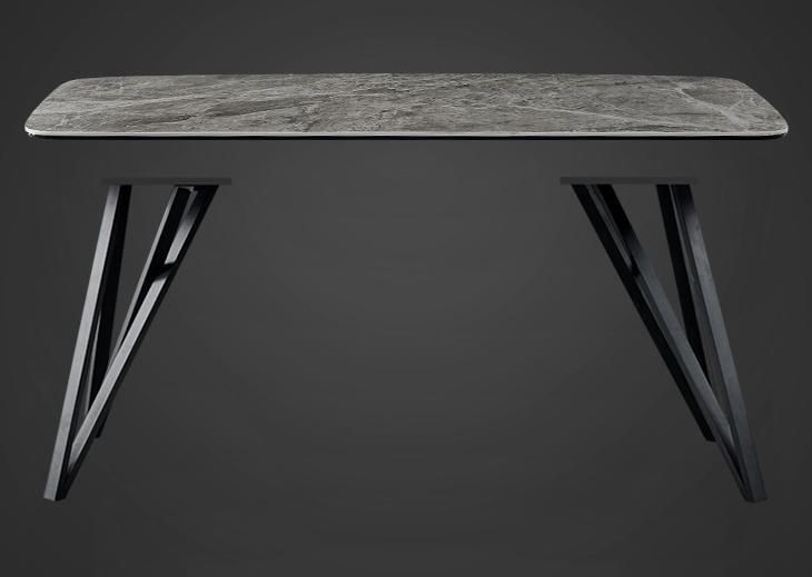 Hot Sale Home Restaurant Living Room Furniture MDF Top Color Paper Marling Dining Table