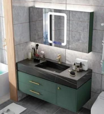 Wholesale Mesa of Rock Plate Ceramic Wash Basin Bathroom Vanity Bathroom Mirror Cabinet
