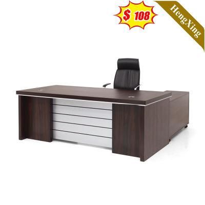 Modern Wholesale Leather Chair L-Shape Design Executive Computer Desk Office Table Office Furniture
