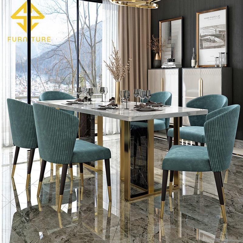 Rectangle Nordic Dining Chair with Modern Minimalist Dining Table