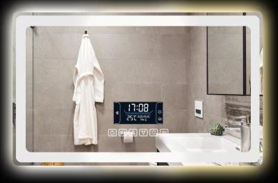 Intelligent Bathroom Mirror Touch Screen LED Lamp Mirror Wall Mounted Household Anti Fog