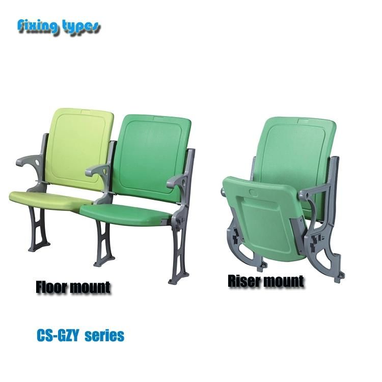 Padded Flip up Stadium Chair with Armrest Foldable Tip up Chair Seats for Soccer Stadium