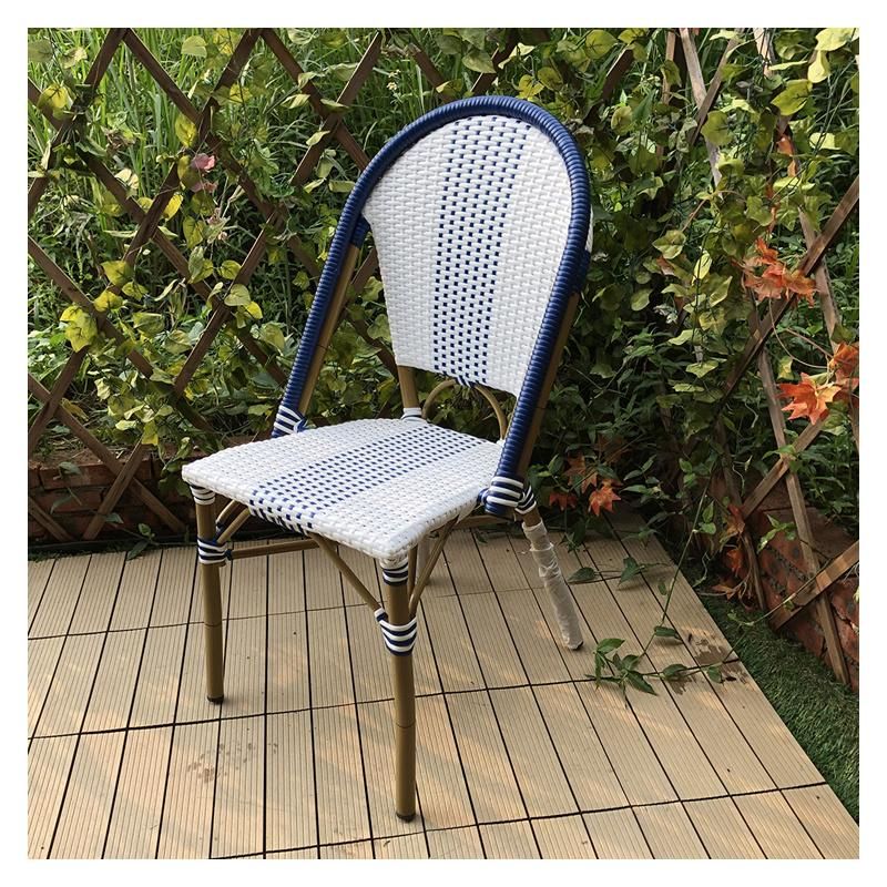 Modern Outdoor Patio Chair Aluminum Bamboo Restaurant Chair