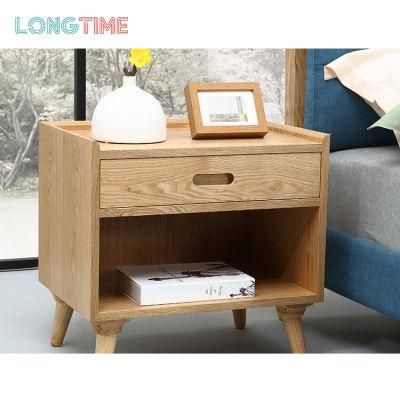 China Factory Wooden 1 Drawer Bedside Table Cabinet Nightstand