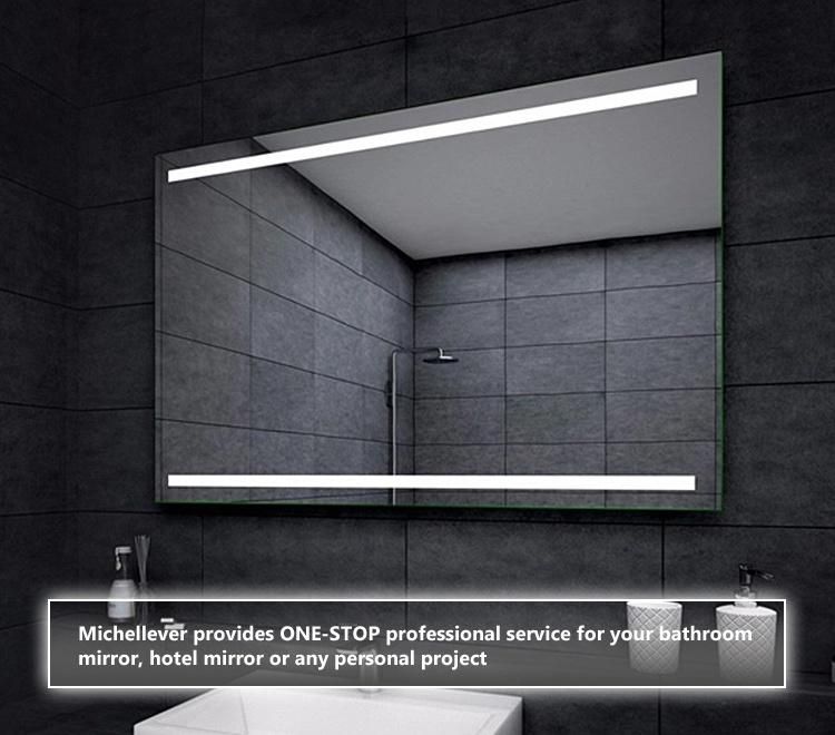 Wholesale Hotel Project Frameless Lighted Mirror IP44 LED Wall Mirror for Bathroom