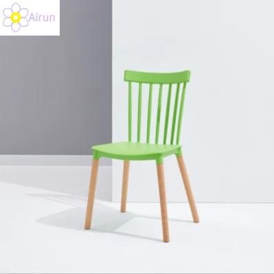 Windsor Plastic Chair with Beech Wood Legs for Cafe Restaurant